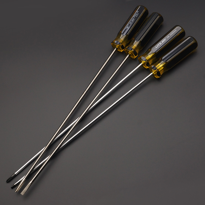 Un destornillador de flores de ciruela en una palabra especial para la máquina de coser de reparación de gran tamaño con mango extra largo largo.