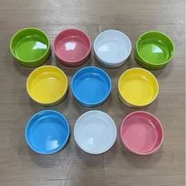 小动物陶瓷喂食碗小型犬泰迪猫粮碗小宠饮水碗仓鼠窝金丝熊猫食盆