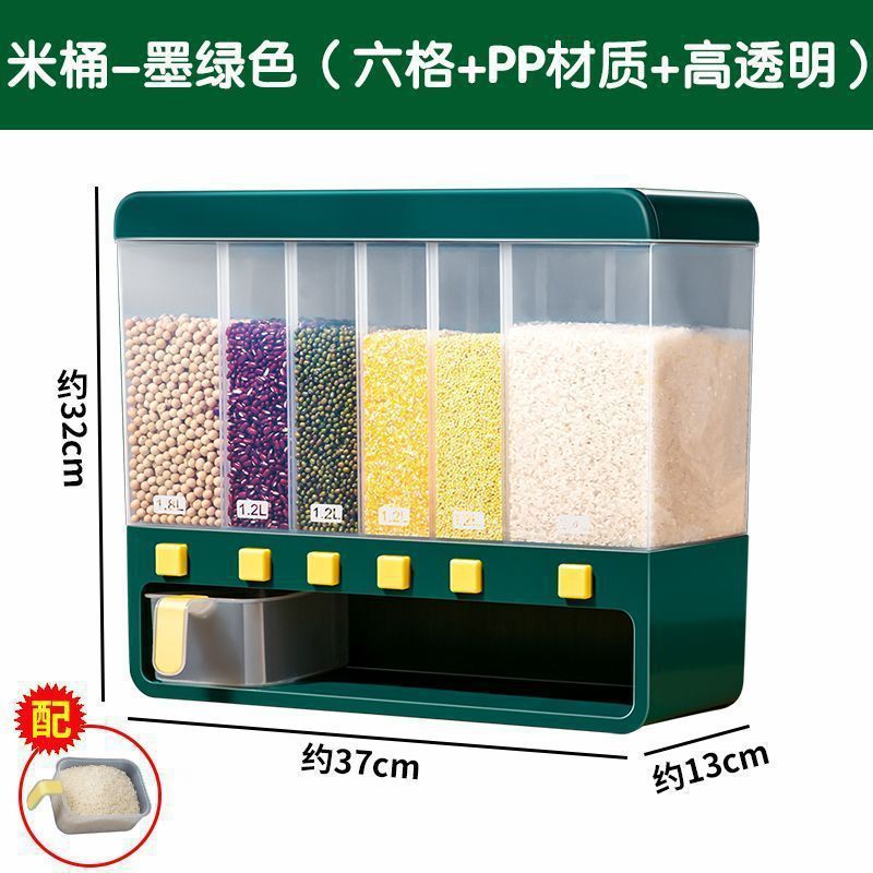 barril de arroz dividido grama casero para granos envasados caja de almacenamiento de arroz casero a prueba de insectos a prueba de humedad sellado tanque de arroz barril de arroz