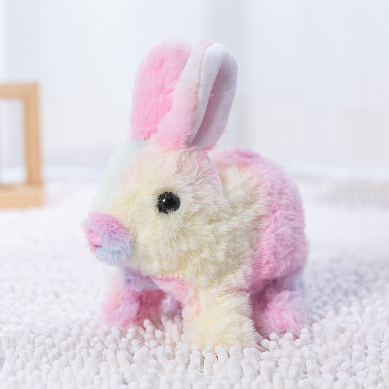 Conejo Blanco de Peluche Eléctrico de Plástico Interactivo
