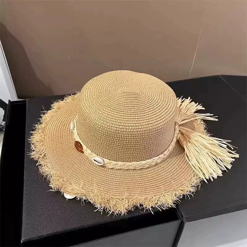 Морской праздник большой кепки французская соломенная шляпа дикая пляжная соломенная шляпа соломенная шляпа солнцезащитный крем, дышащая Рыбацкая шляпа