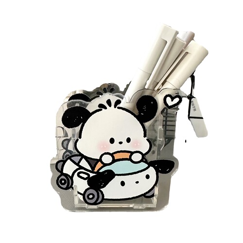 Small gift cartoon student desktop storage box pen holder makeup brush stationery acrylic wholesale