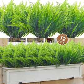 仿真塑料厥叶绿植 绿色叶子波斯厥植物 家居背景墙装饰品插花配
