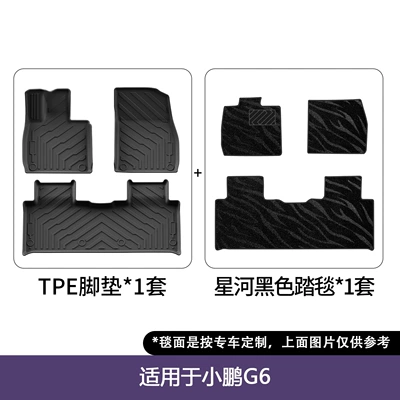 Special Car Accessories, Modelə uyğun ayaqaltı - xpeng-g6-double-layer-floor-mats-galaxy-blanket