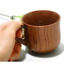 木杯子带盖防摔日式木头杯子茶杯咖啡杯喝水木质杯子新款耐磨钢化