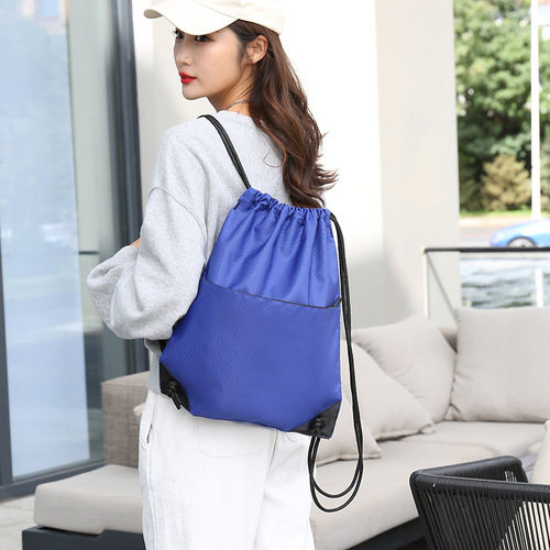Oxford cloth drawstring backpack drawstring pocket with printable logo large capacity outdoor sports backpack advertising gift bag