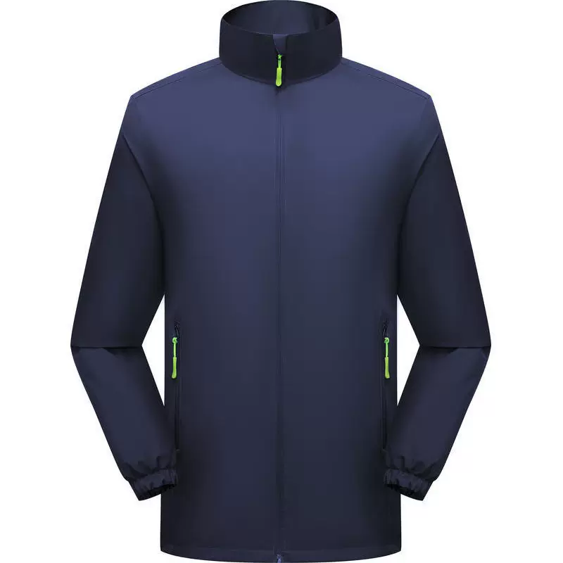 春秋户外薄款冲锋衣DIY制工装外套防水登山情侣风衣工作服印字刺