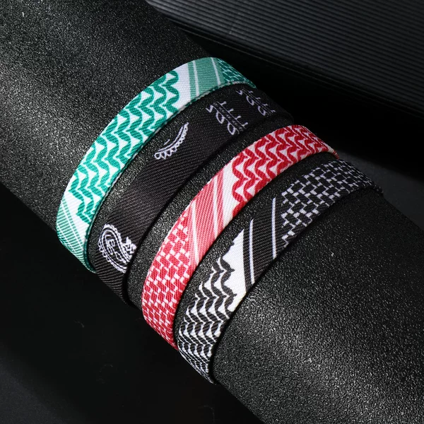 Cross-border Hot Selling Simple Fashion Arabic Turban Same Color Multicolor Ethnic Style Hand Rope Hand-woven Fabric Bracelet