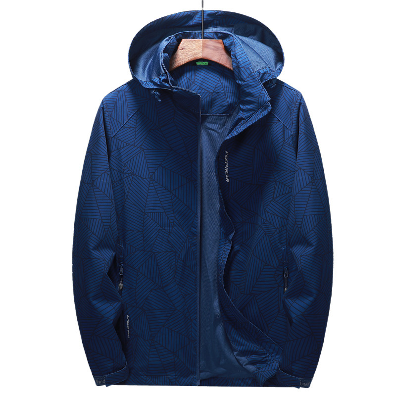 Primavera y otoño delgada de una sola capa elástica chaqueta al aire libre para hombres y mujeres ropa de abrigo a prueba de viento camuflaje casual