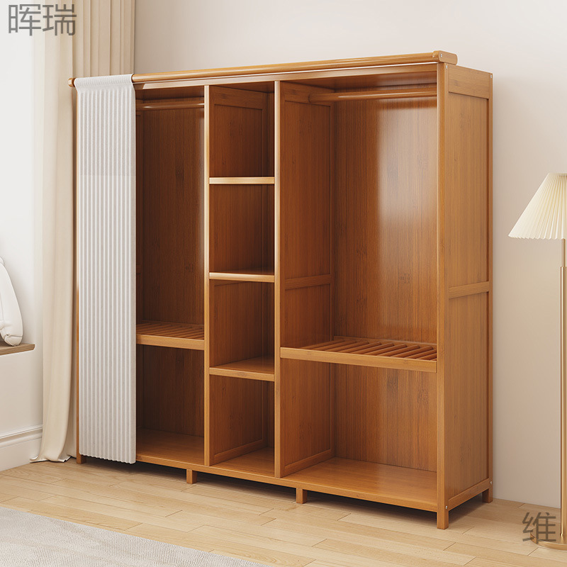 衣柜家用卧室收纳出租房用经济型简易组装拉帘布衣橱新款|undefined