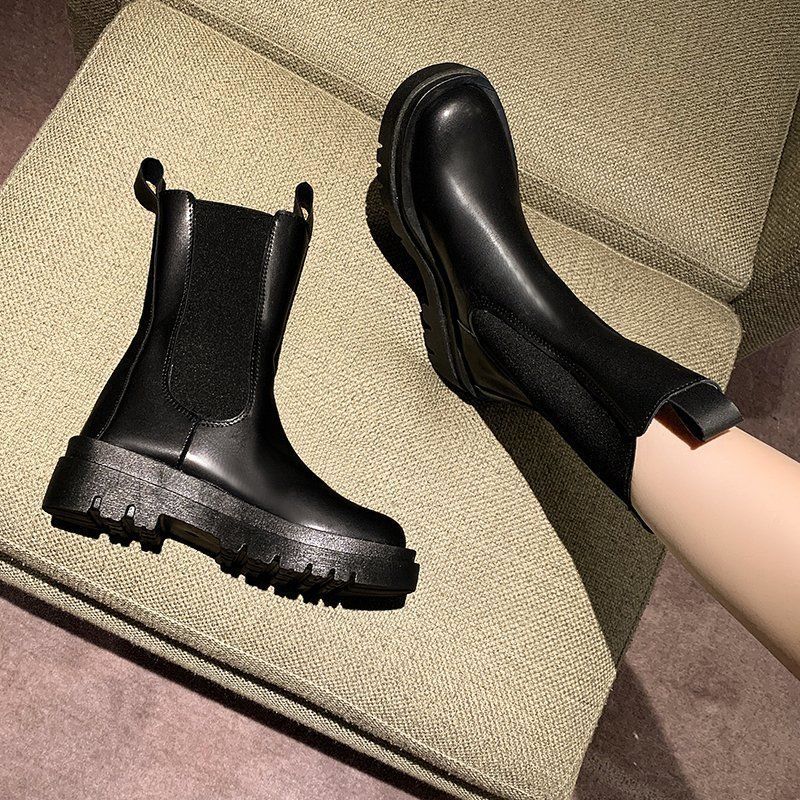 Large size women's 41-43 British style 2024 new autumn versatile short thin Martin boots for women_voghion.com