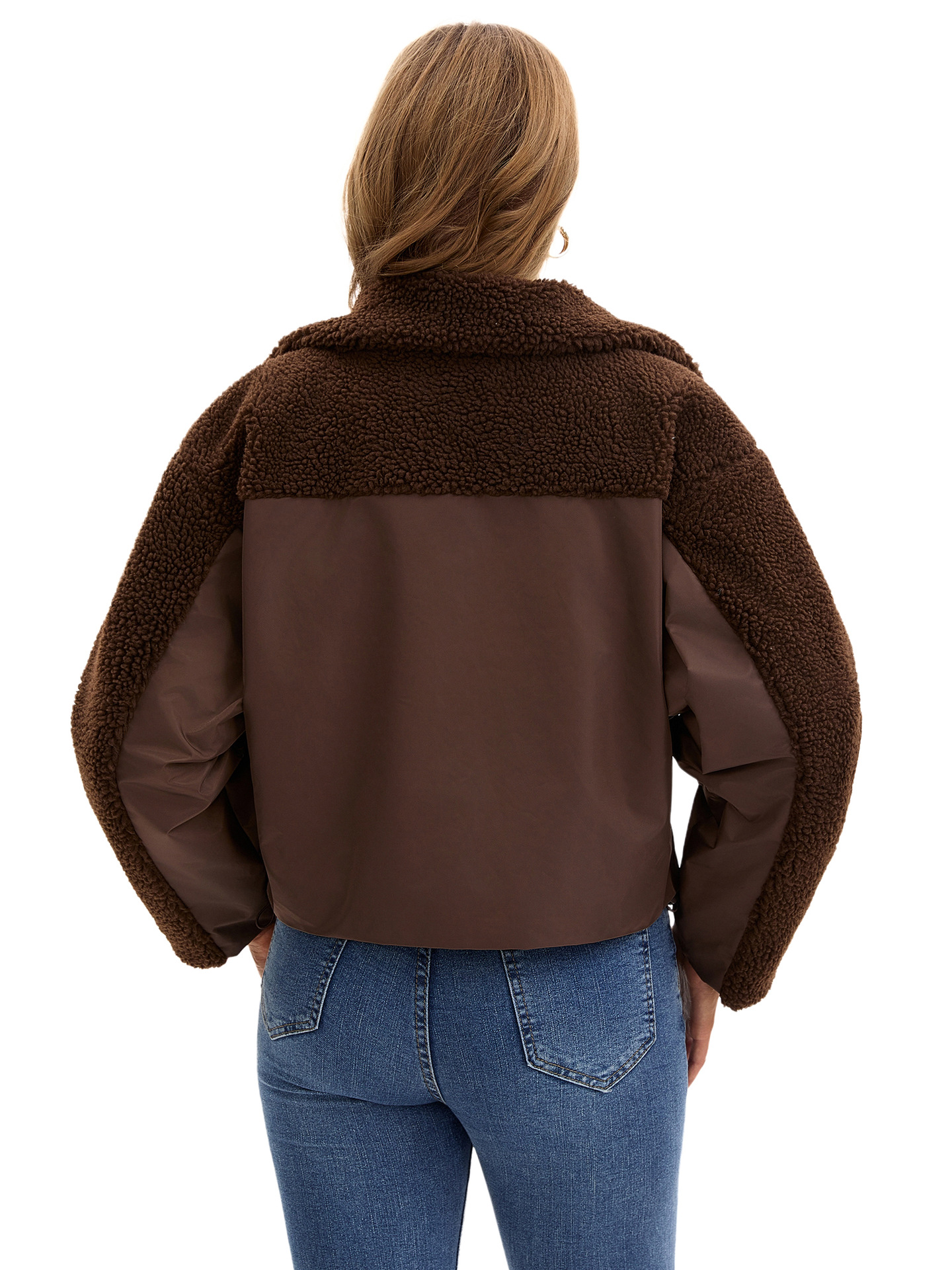 Chaqueta de Lana de Cordero para Mujer de Lana de Alpaca con Botones image 4