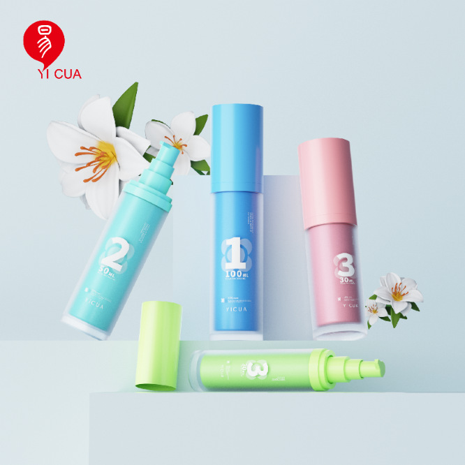 易创现货亚克力水乳喷雾乳液精华膏霜15G-100G护肤套装瓶补水喷头