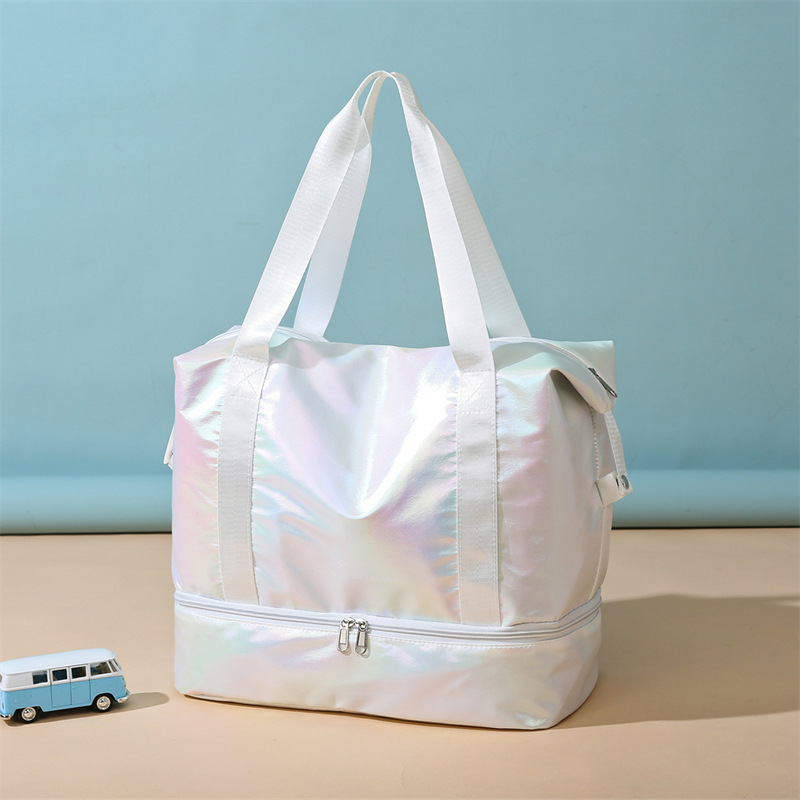 Nueva bolsa de viaje ligera de verano, bolsa de gimnasio expandible de color colorido, bolsa de yoga portátil de gran capacidad con separación en seco y húmedo image 1