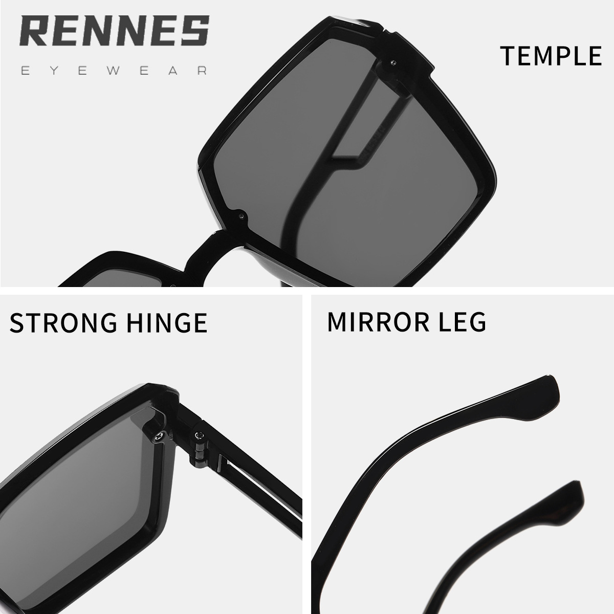 2022 gafas de sol retro europeas y americanas de las mujeres de alto grado cuadrado de moda a prueba de rayos UV gafas de sol de los hombres y las mujeres