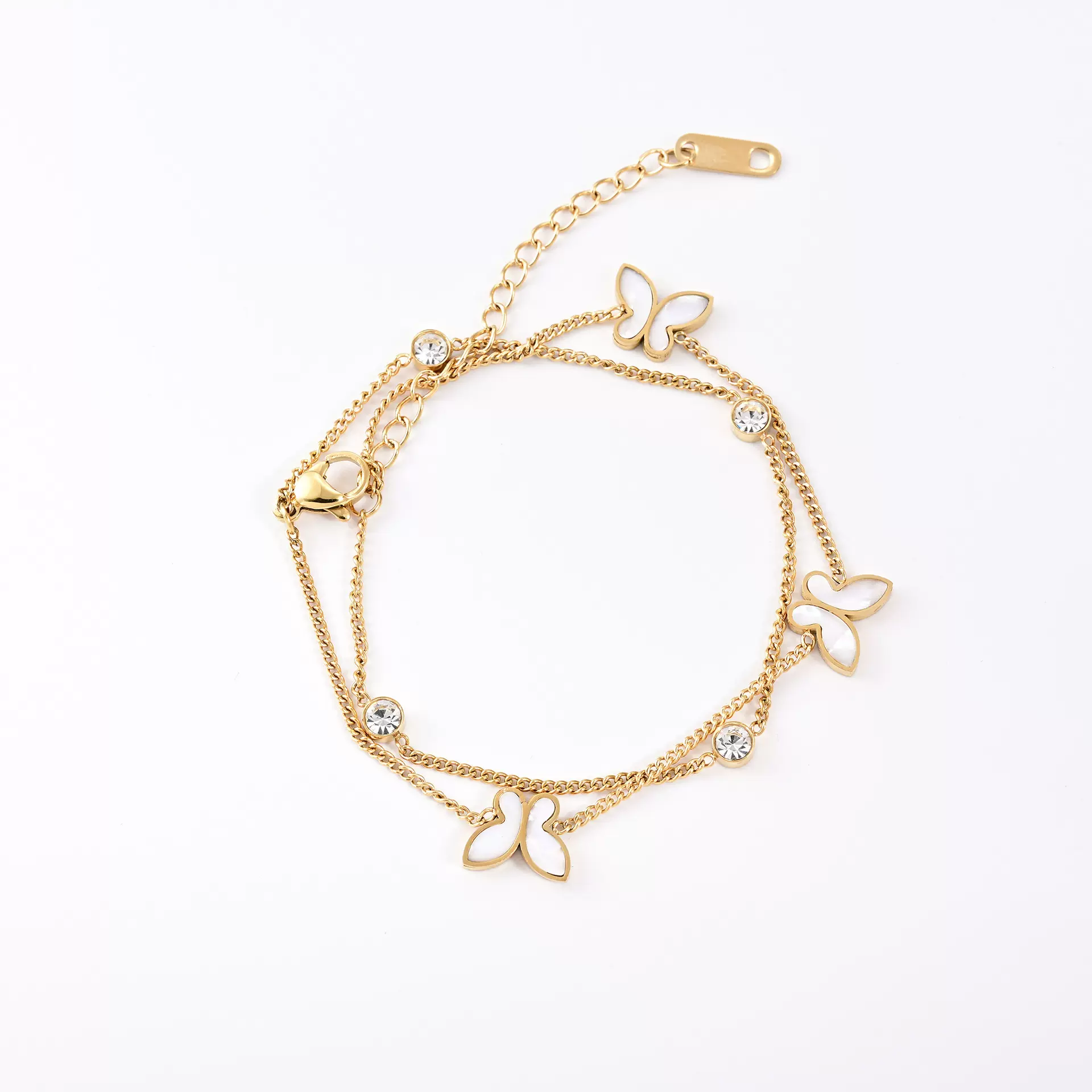 严选轻奢热卖手链不掉色女夏季百搭蝴蝶款钛钢小众高级感精致首饰