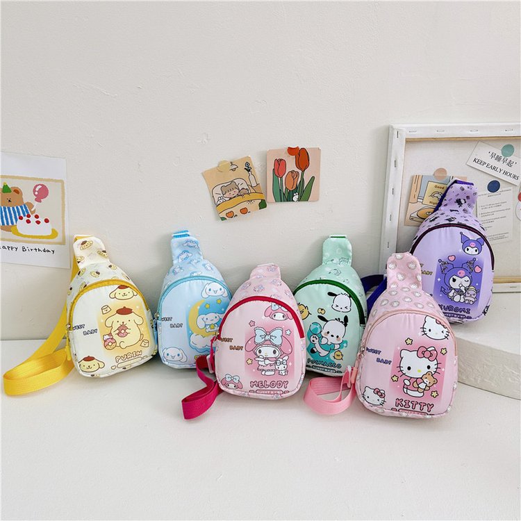 Korean-style children's bag, cute cartoon chest bag for boys and girls, casual crossbody bag for little girls, lightweight coin purse