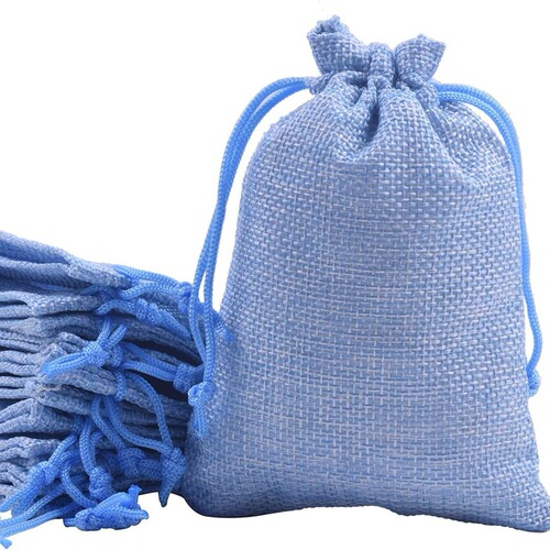 Cross-border burlap drawstring pocket wedding party gift bag Christmas jewelry bag diy burlap bag drawstring pocket
