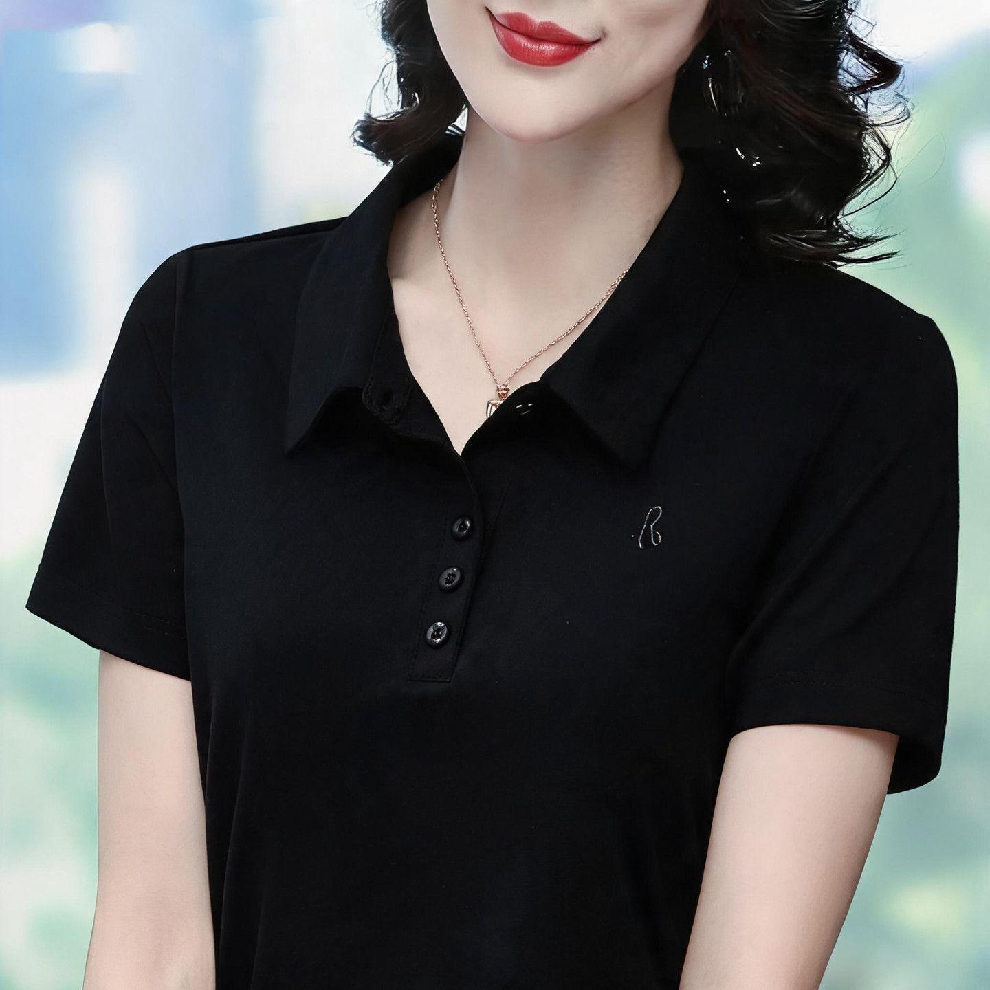 2026 New Arrival Versatile Embroidered Polo Shirt, Stylish and Versatile Short-Sleeve Summer T-Shirt Top