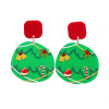 Christmas accessory for elderly, acrylic earrings, European style