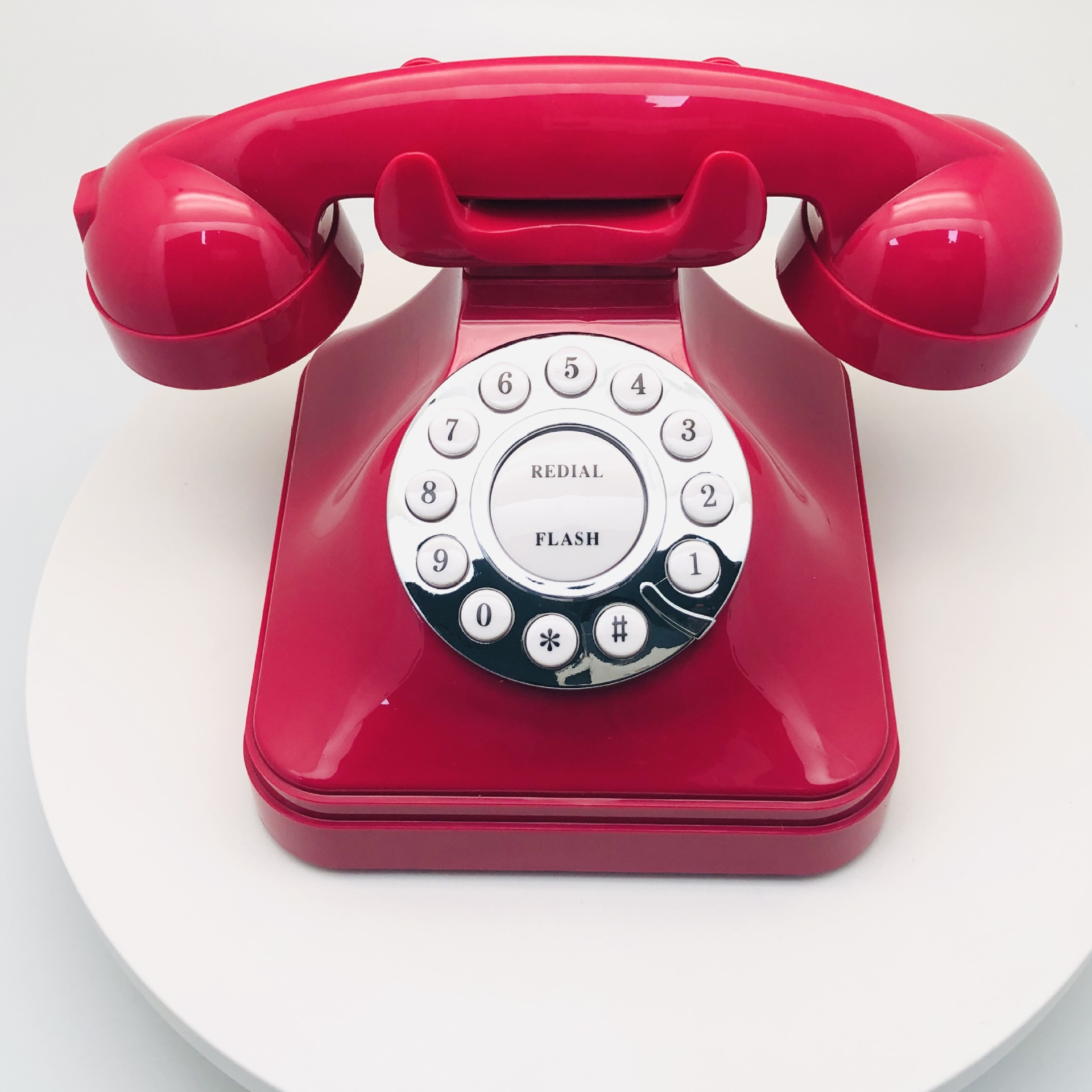 电话机厂家销售 古式欧式电话机 实色玫红电话机 家居办公电话机