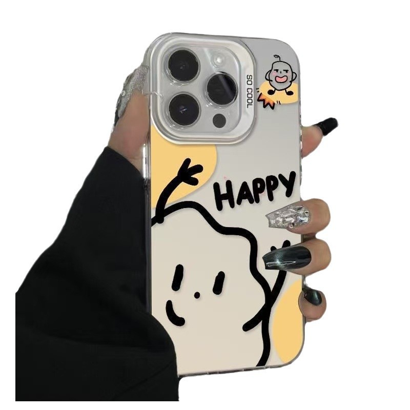 Funda para teléfono móvil iphone16 aplicable a la personalidad Apple 15promax Europa y América 14 anti-caída 13 lindo 12mini nuevo