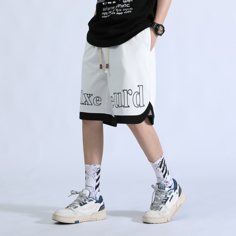 Pantalones cortos casuales de verano para niños grandes elásticos sueltos de moda americana pantalones juveniles sueltos y cómodos