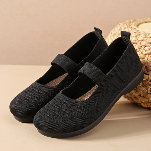 Old Beijing cloth shoes for women  summer new mother's shoes soft sole comfortable casual middle-aged and elderly shoes breathable