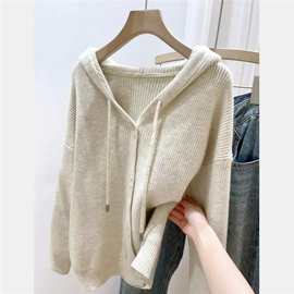 小宅女的衣橱推荐2025秋冬新款连帽针织开衫毛衣外套装气质上衣