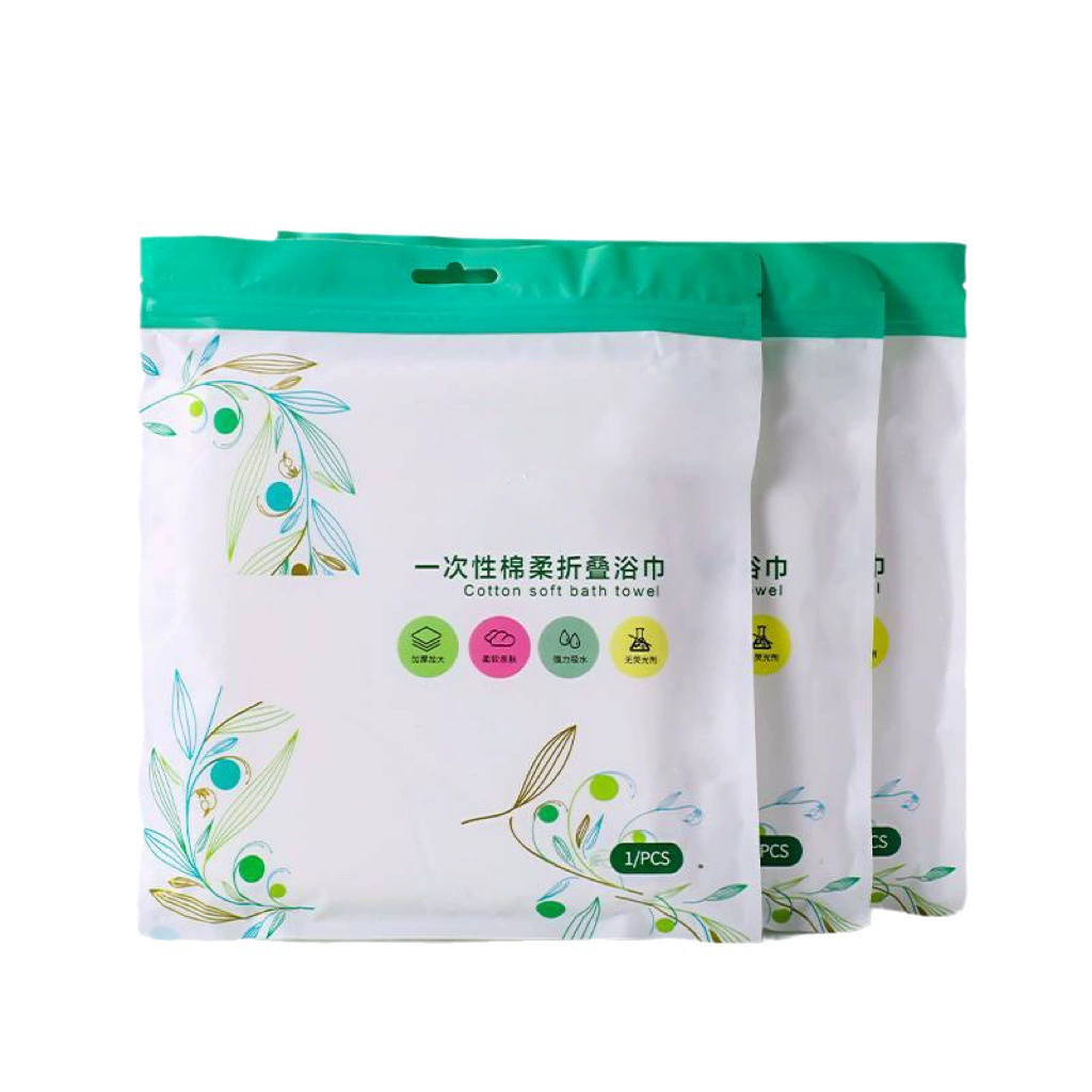 Disposable bath towel, handheld pack for traveling, increased thickness