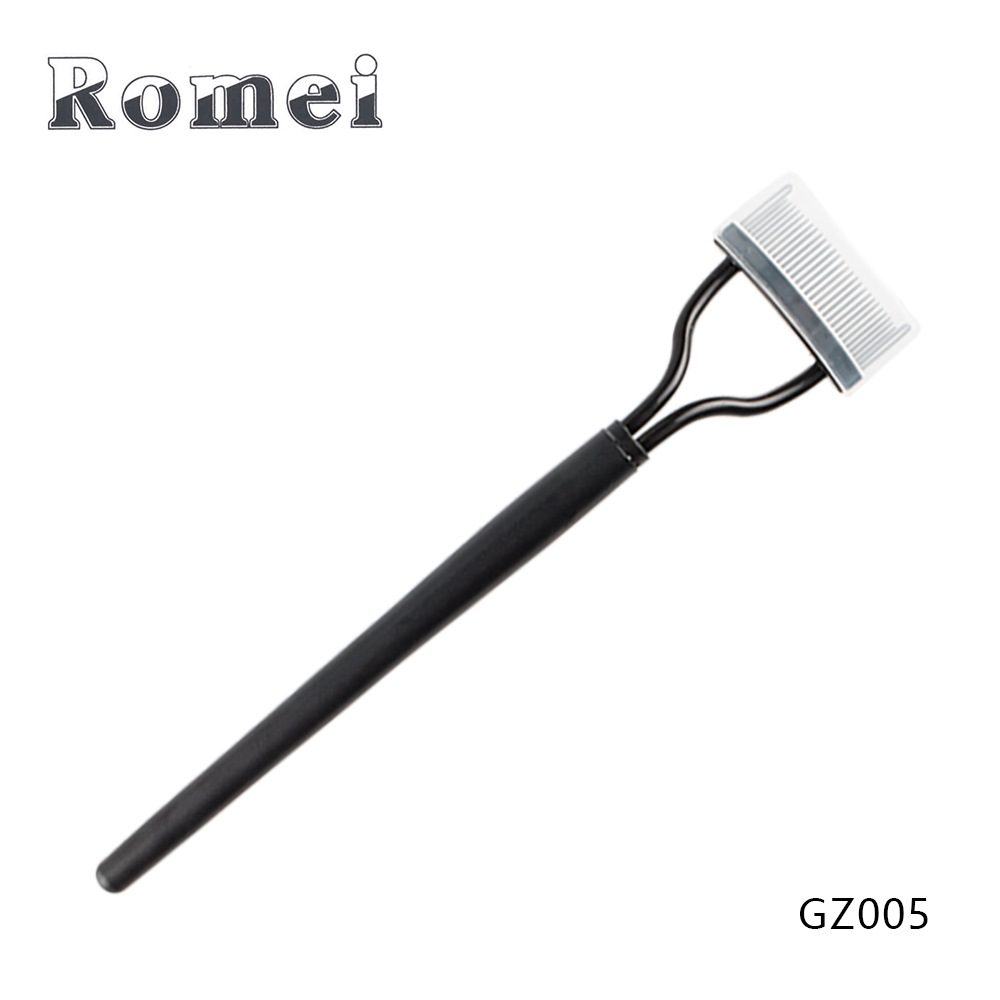 Ocho opcional de acero inoxidable aguja ceja peine pestañas peine Mosca-Eliminación de la pierna mango de plástico ceja peine cepillo de pestañas