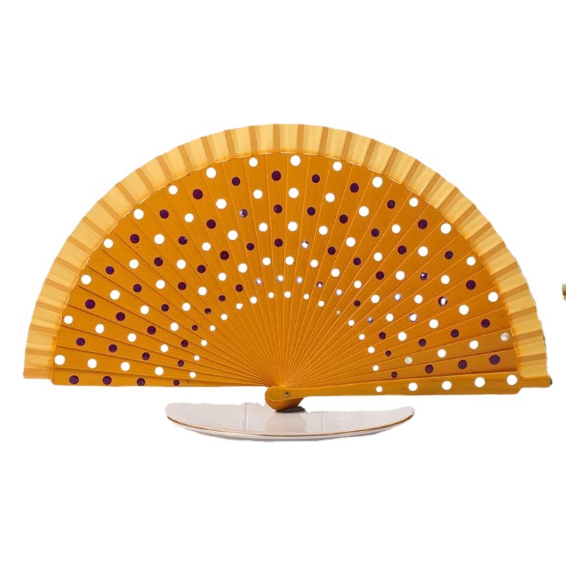 Ventilador español ventilador de la Media Luna ventilador de la danza fábrica al por mayor acabado de pintura Dama plegable ventilador conveniente apertura y cierre suave