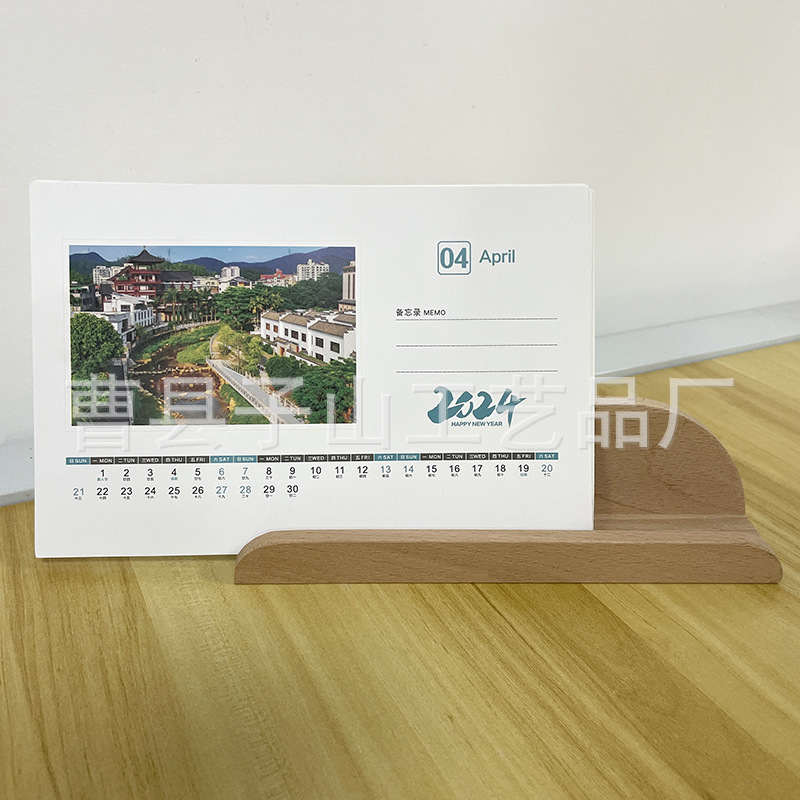 Calendario de escritorio de madera creativo 2025 calendario corporativo base de calendario perpetuo multifuncional escritorio de escritorio de oficina doméstica decoración de madera