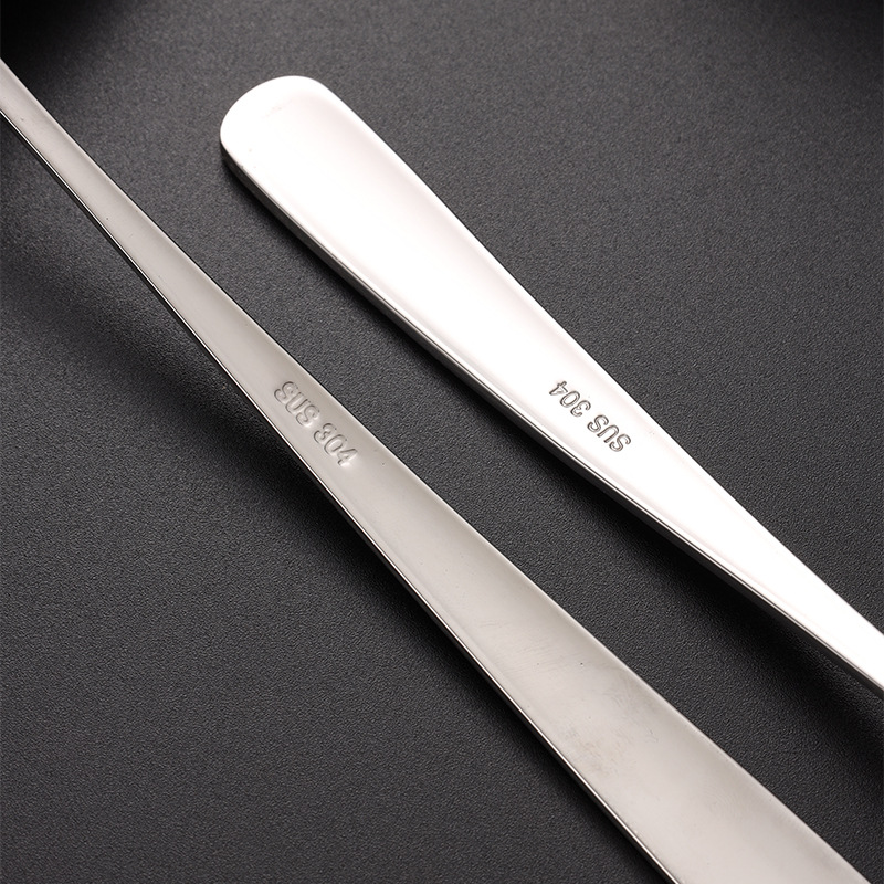 304 de acero inoxidable vajilla pública cuchara hogar cuchara Hotel buffet mango largo cuchara al por mayor