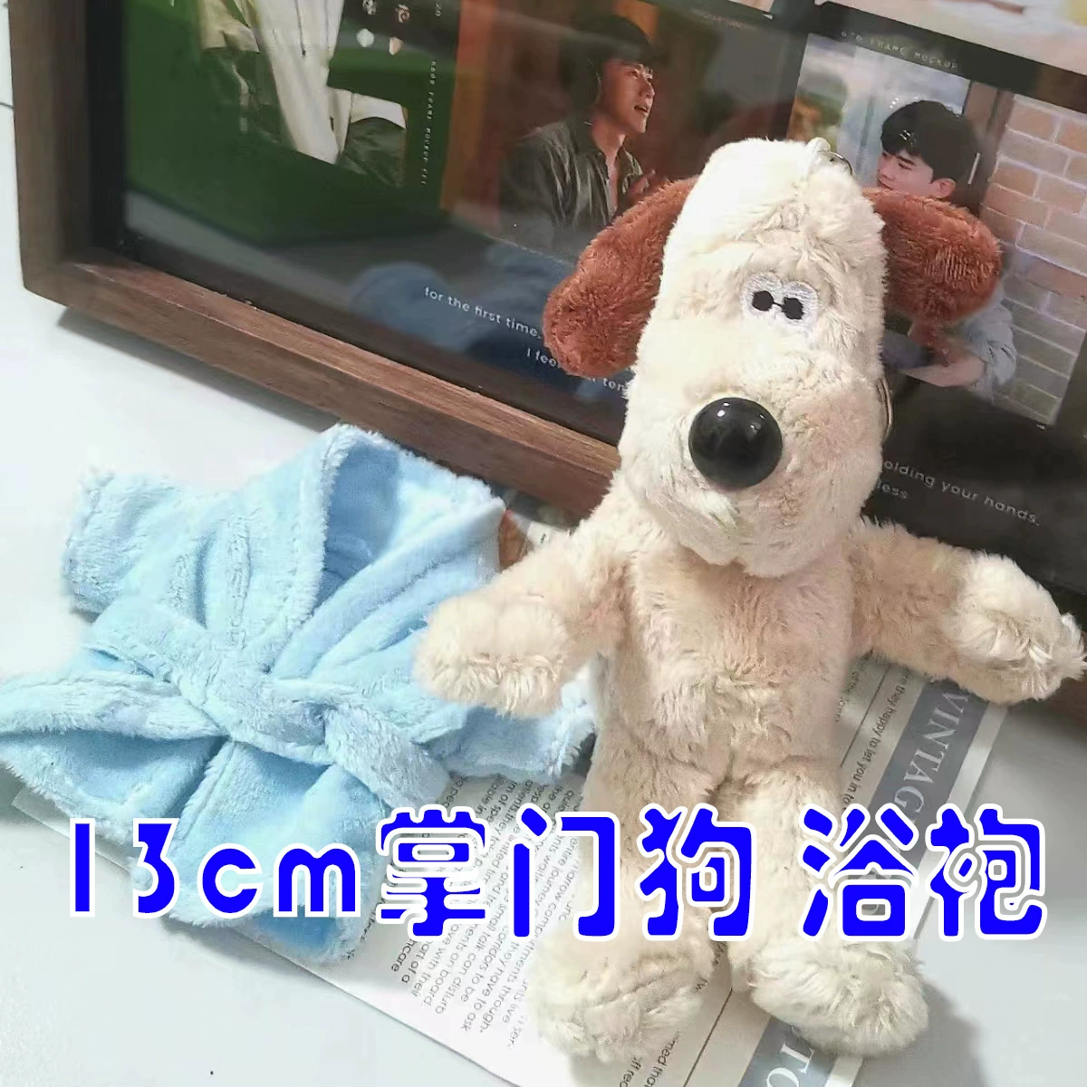 Плюшевый халат для куклы, халат для собак, популярный синий халат с галстуком 13cm года, одежда для игрушечных кукол