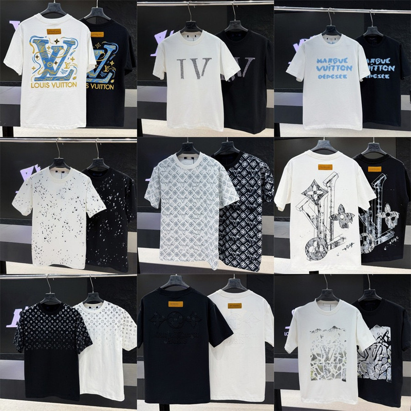 Cross-Border·Authentic Version·High Quality·High-End Version·Luxury Trendy Heavyweight Pure Cotton Short Sleeve T-Shirt for Men and Women Cross-Border·Authentic Version·High Quality·High-End Version·Luxury Trendy Heavyweight Pure Cotton Short Sleeve T-Shirt for Men and Women