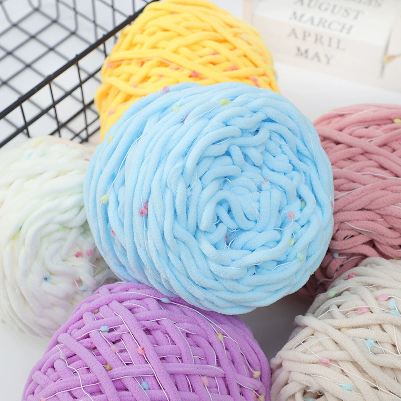 [Новая линия Ice Strip Line Doudou] Ручная вязка линии Ice Strip Line Ball Bean Line Hook тапочки ручной вязки из шерсти своими руками