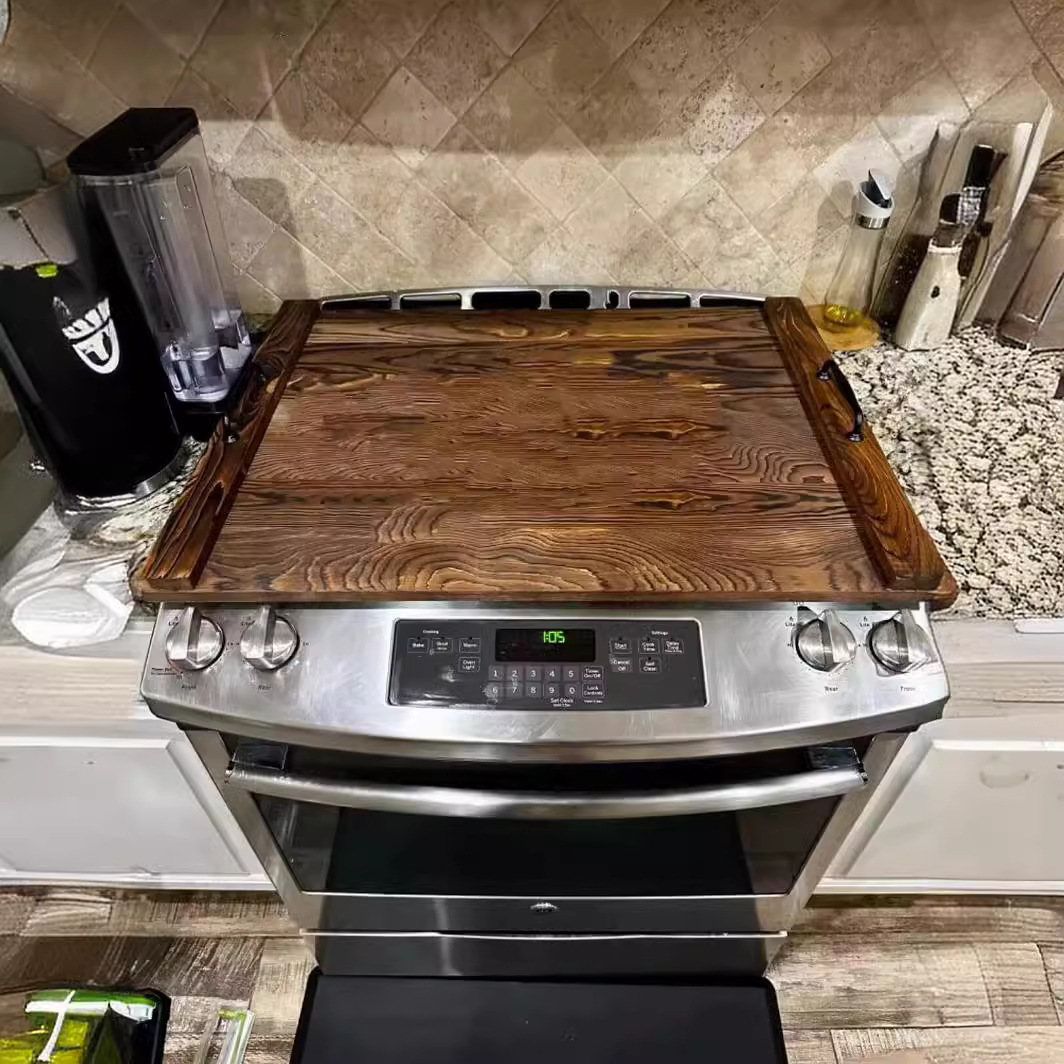 Bandeja de almacenamiento carbonizada de pino retro, mesa de centro de sala de estar, bandeja de té de madera, mesa de comedor, bandeja de frutas, decoración