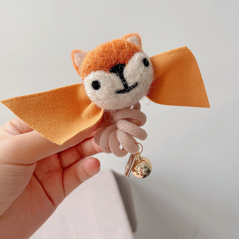 Korean Version Of The New Felt Fox Tiger Cute Phone Coil Hair Ring display picture 5