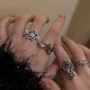 Retro adjustable one size ring suitable for men and women, punk style, on index finger