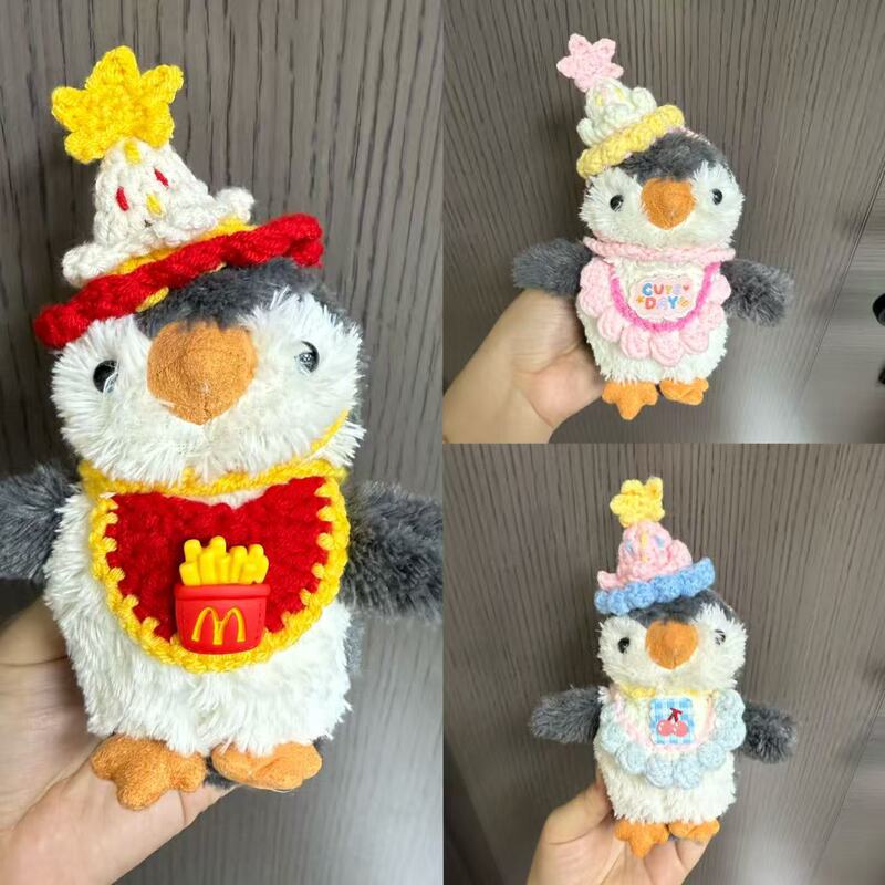 Peanut Penguin Hat Bib Doll Doll Clothes Hand-Knitted Saliva Towel Doll Cross-Body Bag Decorative Skirt Accessories