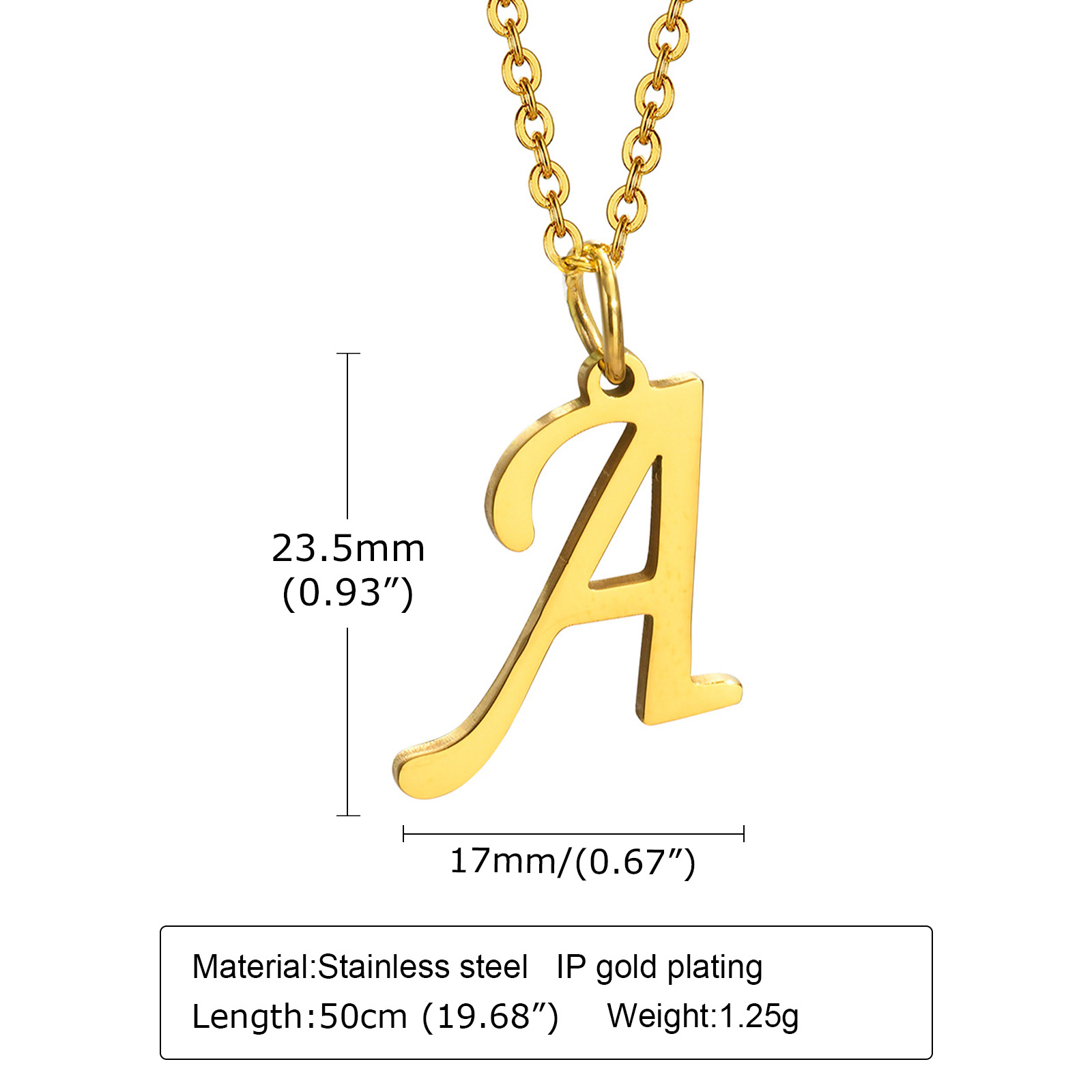 Simple Style Letter Stainless Steel Plating Necklace