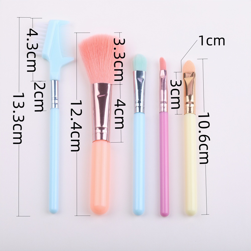 5-piece makeup brush set, eyeshadow brush, lip brush, blush brush, powder brush wholesale, concealer brush, beauty tool, multifunctional