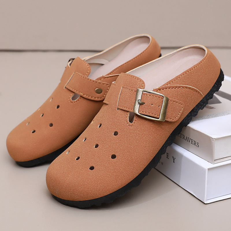 Zapatos Birkenstock para mujer, nuevo estilo de verano, sandalias cerradas, zapatos casuales sin cordones, zapatos de moda al por mayor.
