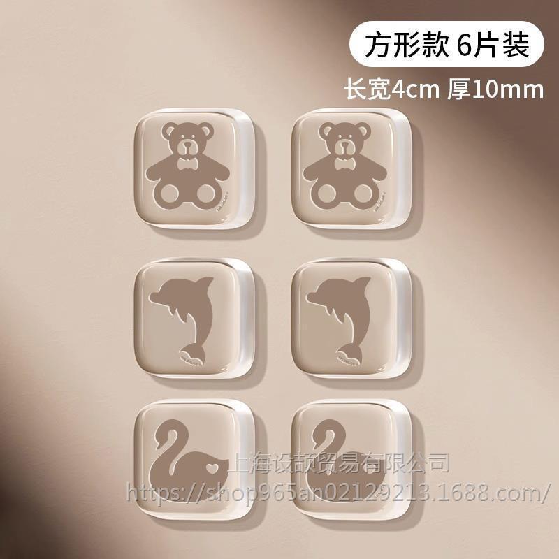 门把手防撞贴硅胶静音垫冰箱门贴门挡条防碰撞神器柜门后颗粒墙贴|undefined