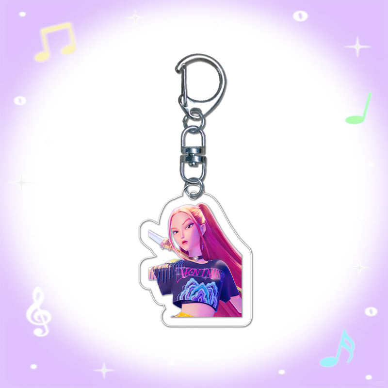 Personalizada película de dibujos animados acrílico transparente KPOP accesorios bolsas de chicas hermosos colgantes de regalo