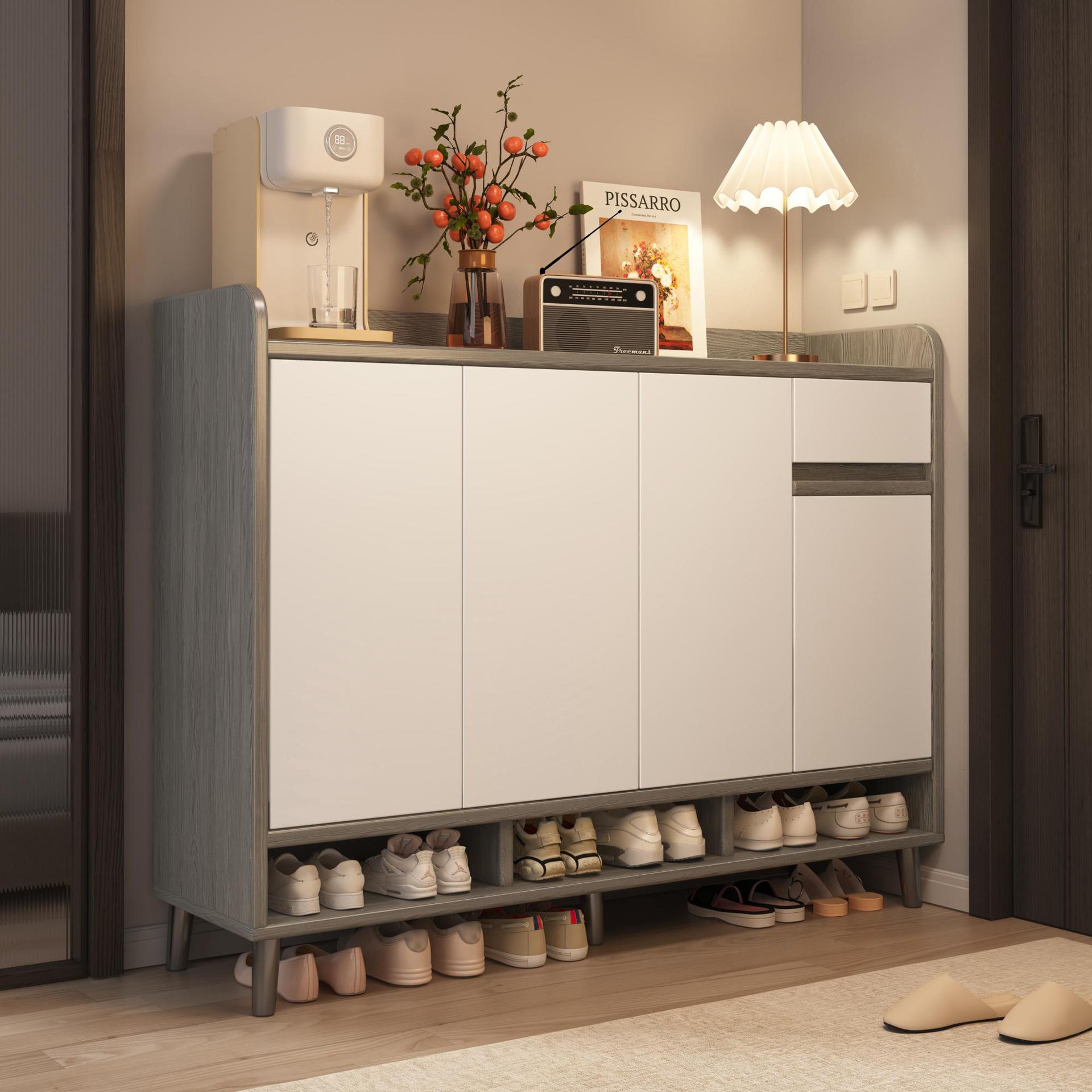 Juxinlai Shoe Cabinet for Home Entrance 2025 New Model Indoor Entryway Storage Cabinet Hallway Integrated Wall Shoe Rack