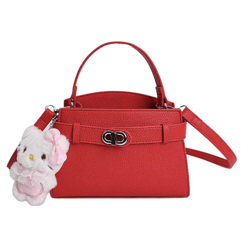 Textura de alta calidad nicho bolso de mano pequeño bolso de mujer nuevo ligeramente lujoso estampado lichi bolso Kylie bolso de mochila de estilo exterior