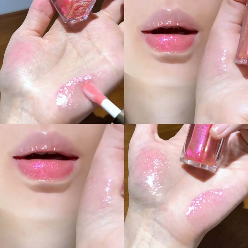 星辉棱彩莹亮唇蜜珠光细闪亮嘟嘟唇女莹润水光镜面显白提气色唇釉|undefined