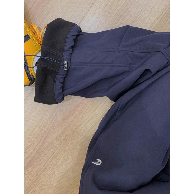 American Retro navy blue Embroidered fleece-lined Rushsuit Ski Pants Men's Autumn and Winter cleanfit Outdoor Mountaineering Pants American Retro navy blue Embroidered fleece-lined Rushsuit Ski Pants Men's Autumn and Winter cleanfit Outdoor Mountaineering Pants